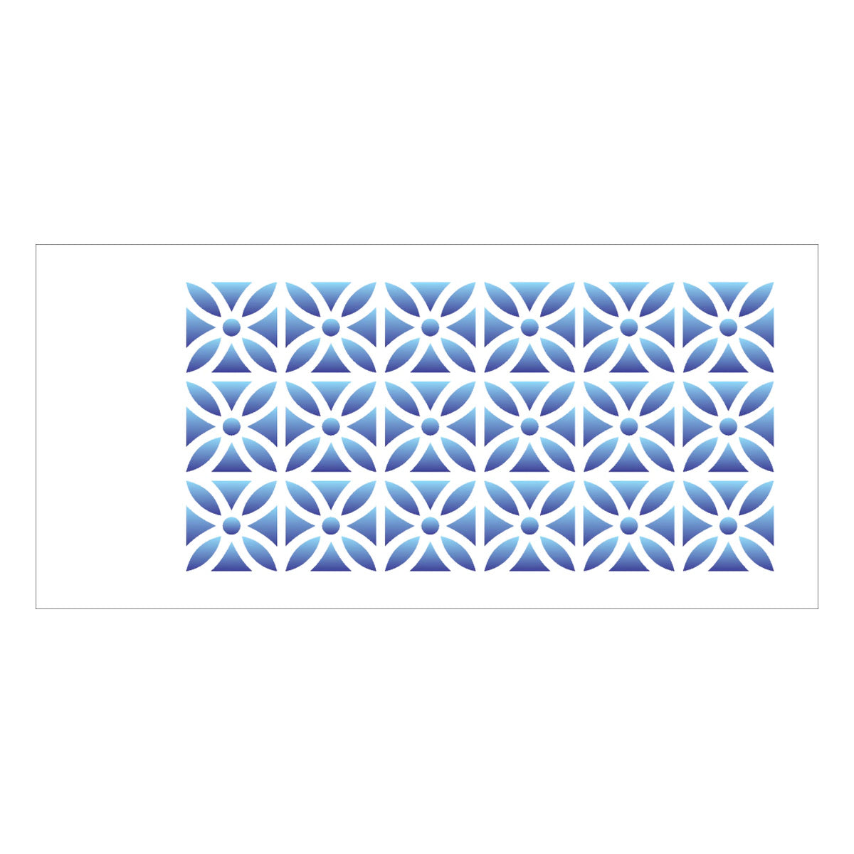Stencil Estampa Azulejo 7x15cm para Pintura Decorativa e Artesanato 1953 - Opa