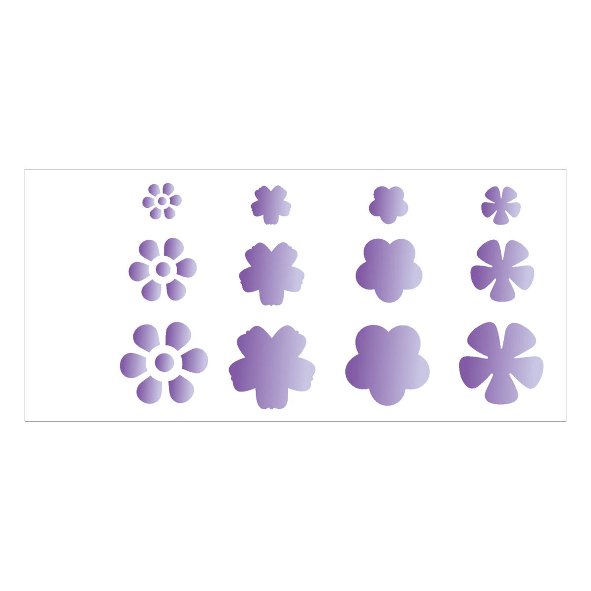 Stencil Flores 7x15cm para Pintura Decorativa e Artesanato 1961 - Opa