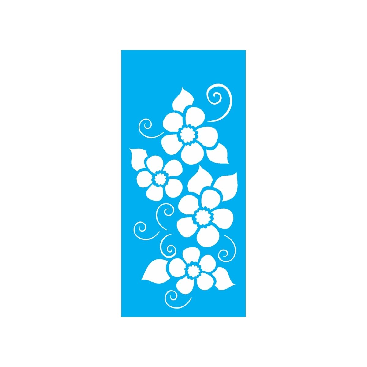 Stencil Opa 07x15cm - Flores Arabesco  - 1962