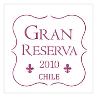 Stencil Rótulo Vinho 10x10cm para Pintura Decorativa e Artesanato 1984 - Opa