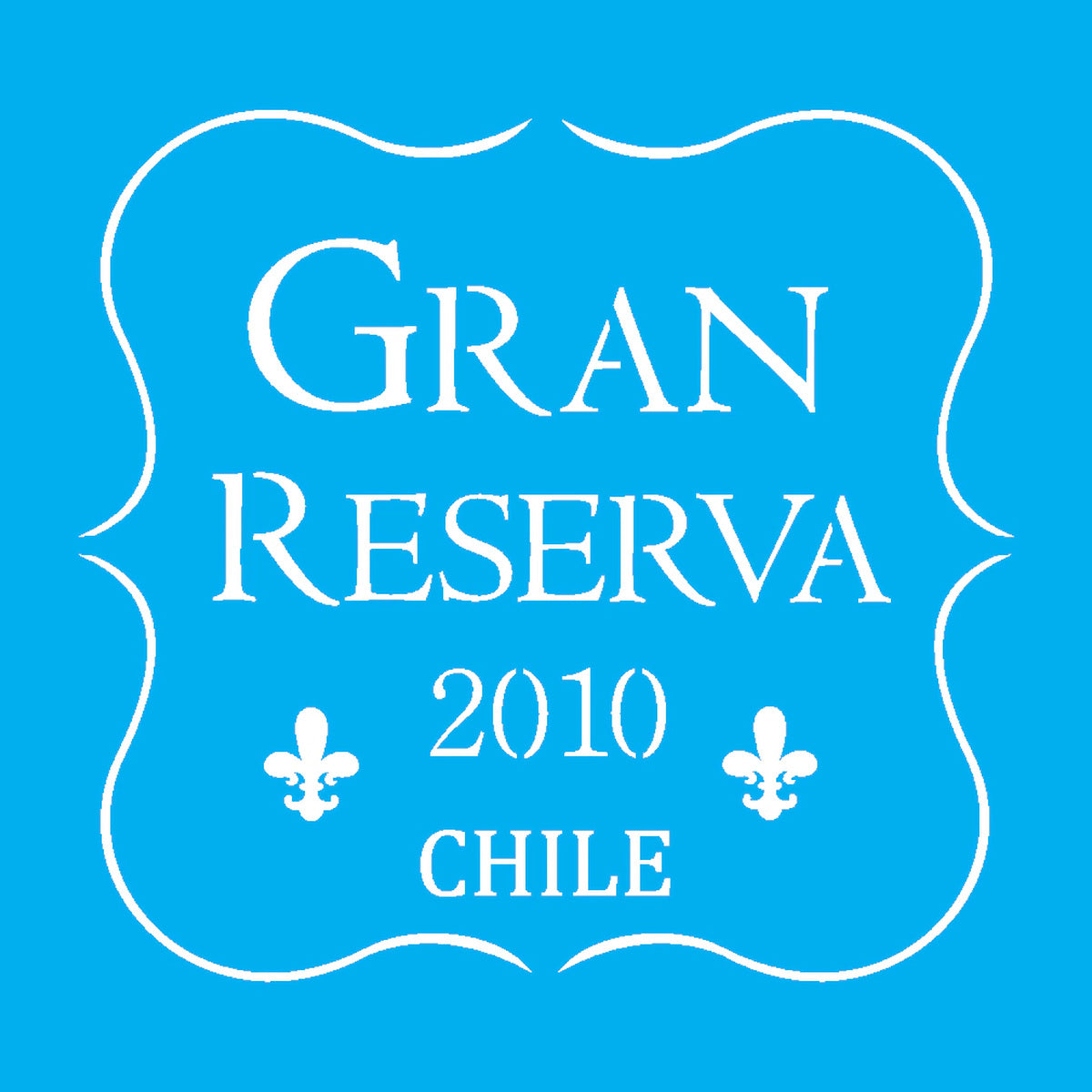 Stencil Rótulo Vinho 10x10cm para Pintura Decorativa e Artesanato 1984 - Opa