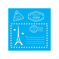 Stencil Opa 14x14cm - Cartão Postal Paris - 2008