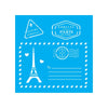 Stencil para Pintura Opa 14x14cm - 2008 Cartao Postal Paris