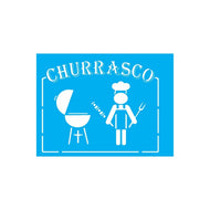 Stencil Opa 15x20cm - Churrasco - 2035