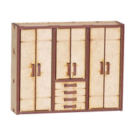 Miniatura Mdf Cru Guarda-roupa de Casal 11x13,6x3cm M1040 - Woodplan