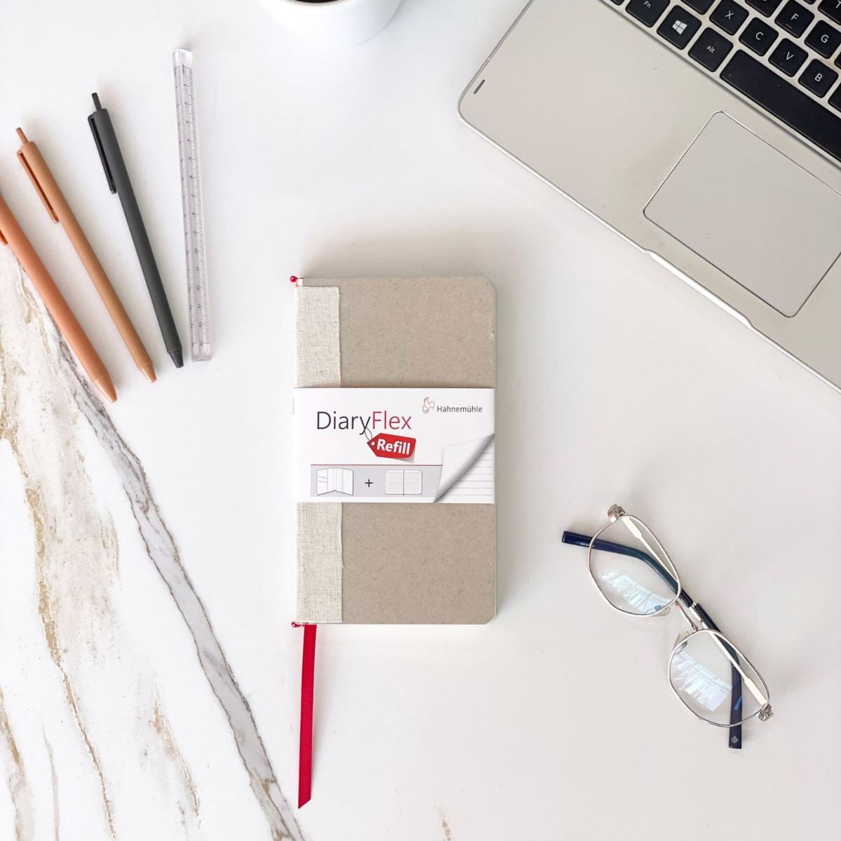 Refil Diary Flex Hahnemühle 18,2x10,4cm 80 Folhas Pautado