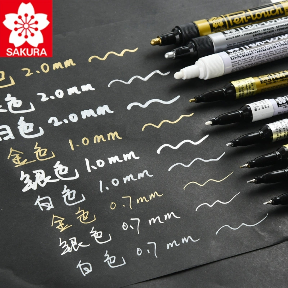 Marcador Permanente Artístico Pen-touch Preto - Xpmka 49 - Sakura