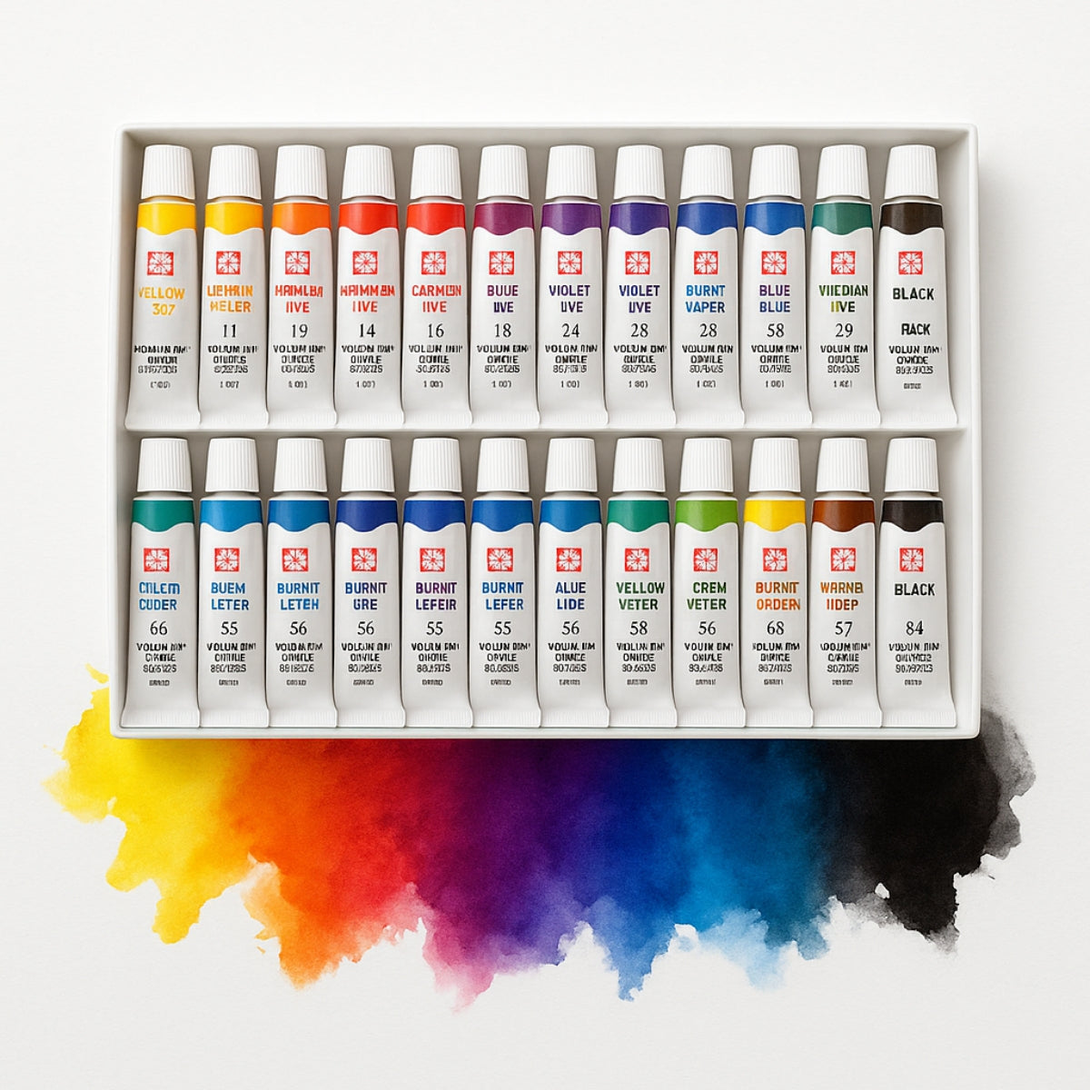 Tinta Aquarela Water Colors 24 Cores Emw-24 - Sakura
