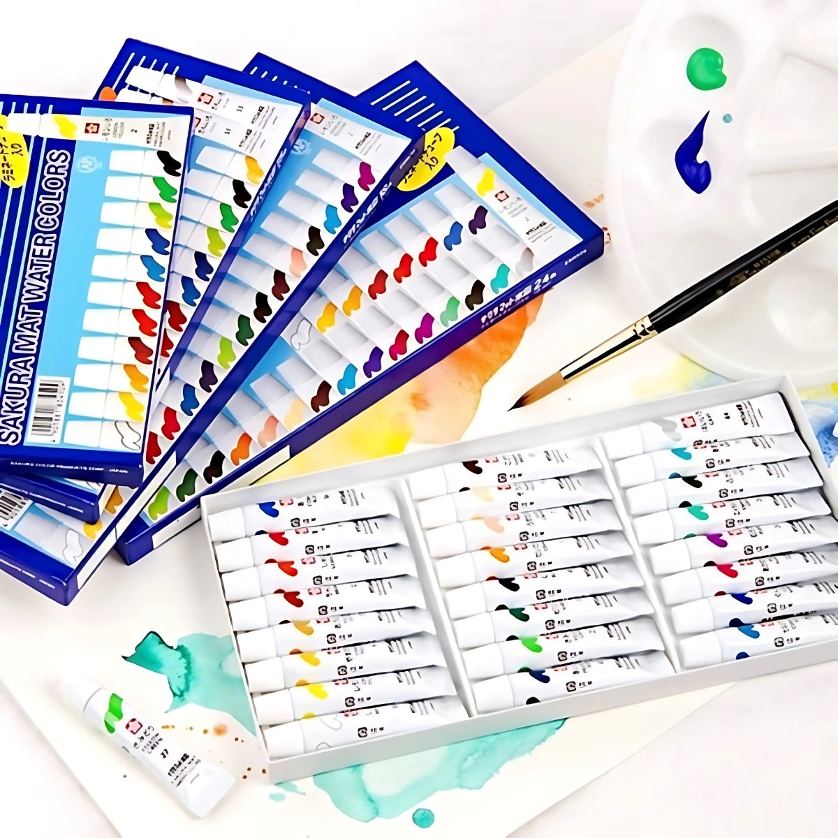 Tinta Aquarela Water Colors 24 Cores Emw-24 - Sakura