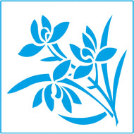 Stencil - Flores 10x10cm para Pintura Decorativa e Artesanato St-x-044 - Litoarte
