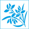 Stencil - Flores 10x10cm para Pintura Decorativa e Artesanato St-x-044 - Litoarte