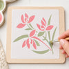 Stencil - Flores 10x10cm para Pintura Decorativa e Artesanato St-x-044 - Litoarte
