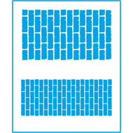 Stencil Médio Tijolos 17x21cm para Pintura Decorativa e Artesanato Stm-352 - Litoarte