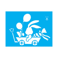 Stencil Opa 15x20cm - Coelho Carrinho - 1901