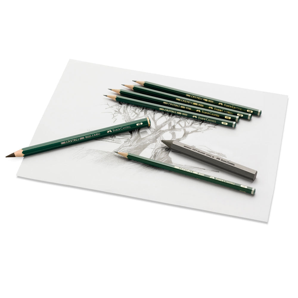Estojo Lápis Grafite Jumbo 9000 5 Unidades Faber-castell 119305
