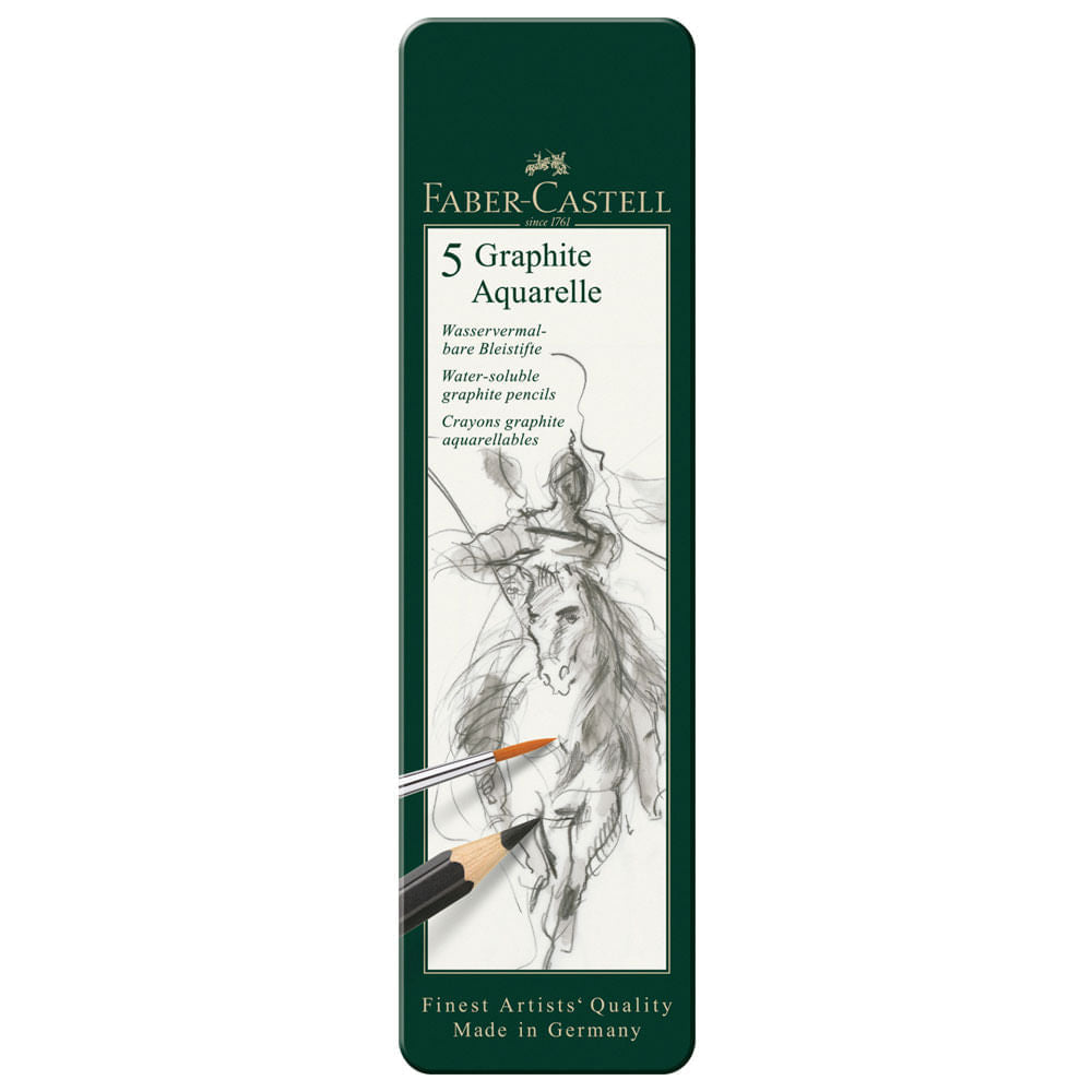 Estojo Lápis Grafite Aquarelável 5 Unidades Faber-castell 117805