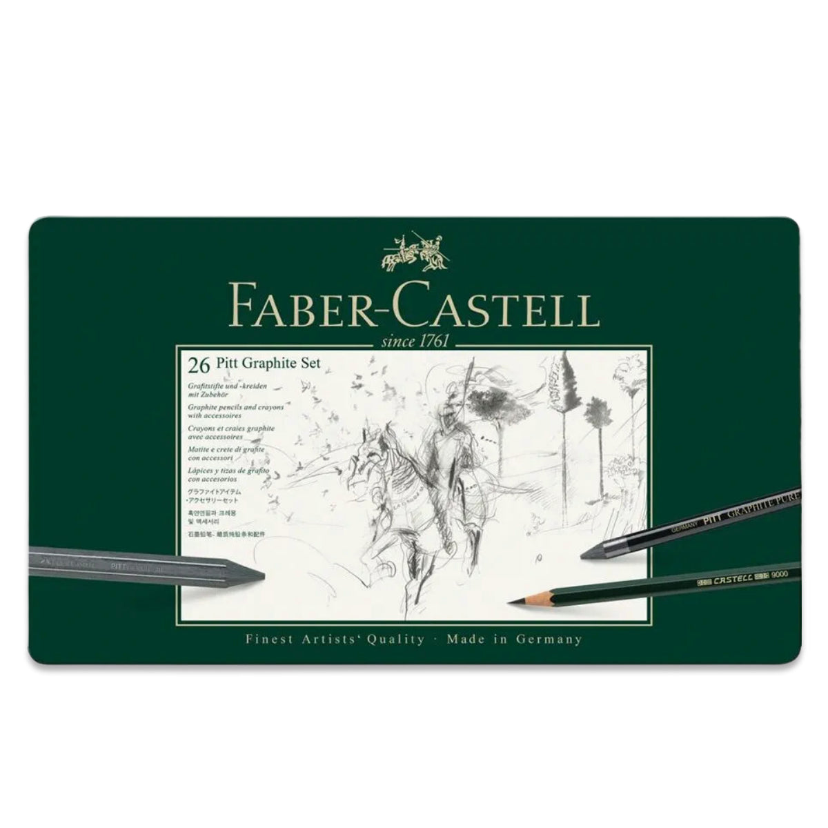 Estojo para Desenho Grafite Pitt Grande 26 Peças Faber-castell 112974