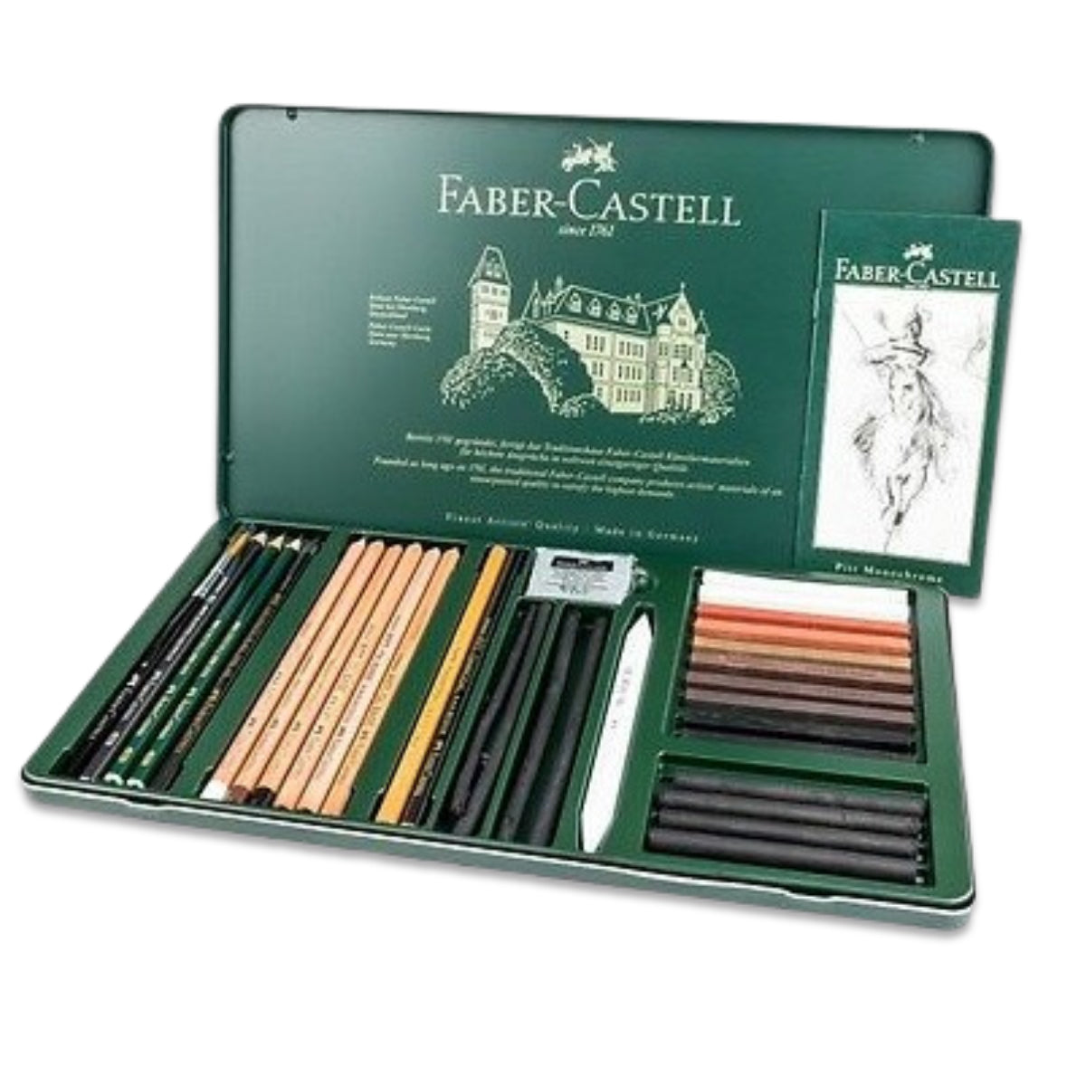 Estojo para Desenho Monocromático Pitt Grande 33 Peças Faber-castell 112977