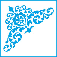 Stencil - Cantoneira V 10x10cm para Pintura Decorativa e Artesanato St-x-248 - Litoarte