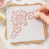 Stencil - Cantoneira V 10x10cm para Pintura Decorativa e Artesanato St-x-248 - Litoarte