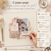 Papel para Scrapbook com Hot Stamping Flor de Lis Branco Dourado para Scrapbook e Papelaria Criativa Sh30-052 - Litoarte