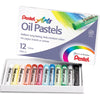 Estojo Giz Pastel Oleoso Phn Pentel com 12 Cores