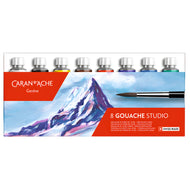 Estojo Tinta Guache Studio Caran D'ache 10ml com 8 Cores + Pincel