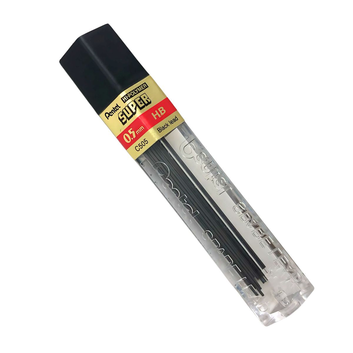 Tubo Mina Grafite Pentel Hi-polymer Super Pentel 0.5mm Com 12 Unidades