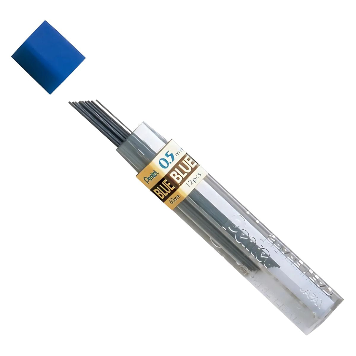 Tubo Mina Grafite Pentel 0.5Mm com Unidades Vermelho