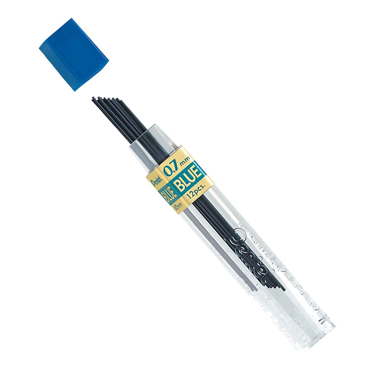 Tubo Mina Grafite Pentel 0.7Mm com 12 Unidades Vermelho
