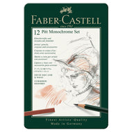 Estojo para Desenho Monocromático Pitt Pequeno 12 Peças Faber-castell 112975