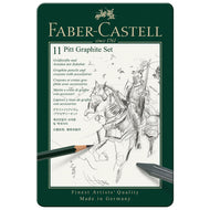 Estojo para Desenho Grafite Pitt Pequeno 11 Peças Faber-castell 112972