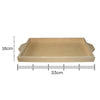 Bandeja 2 Azulejos Simples Mdf Cru 33x18x2cm