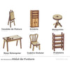 Kit Miniaturas Mdf Cru Ateliê de Pintura K2015 - Woodplan