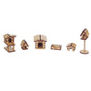 Kit Miniaturas Mdf Cru Casinhas Pet K2010 - Woodplan