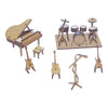 Kit Miniaturas Mdf Cru Instrumentos Musicais K2017 - Woodplan