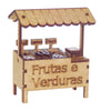 Miniatura Mdf Cru Barraca de Frutas e Verduras 10,5x11x5cm M1056 - Woodplan