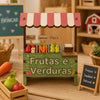 Miniatura Mdf Cru Barraca de Frutas e Verduras 10,5x11x5cm M1056 - Woodplan