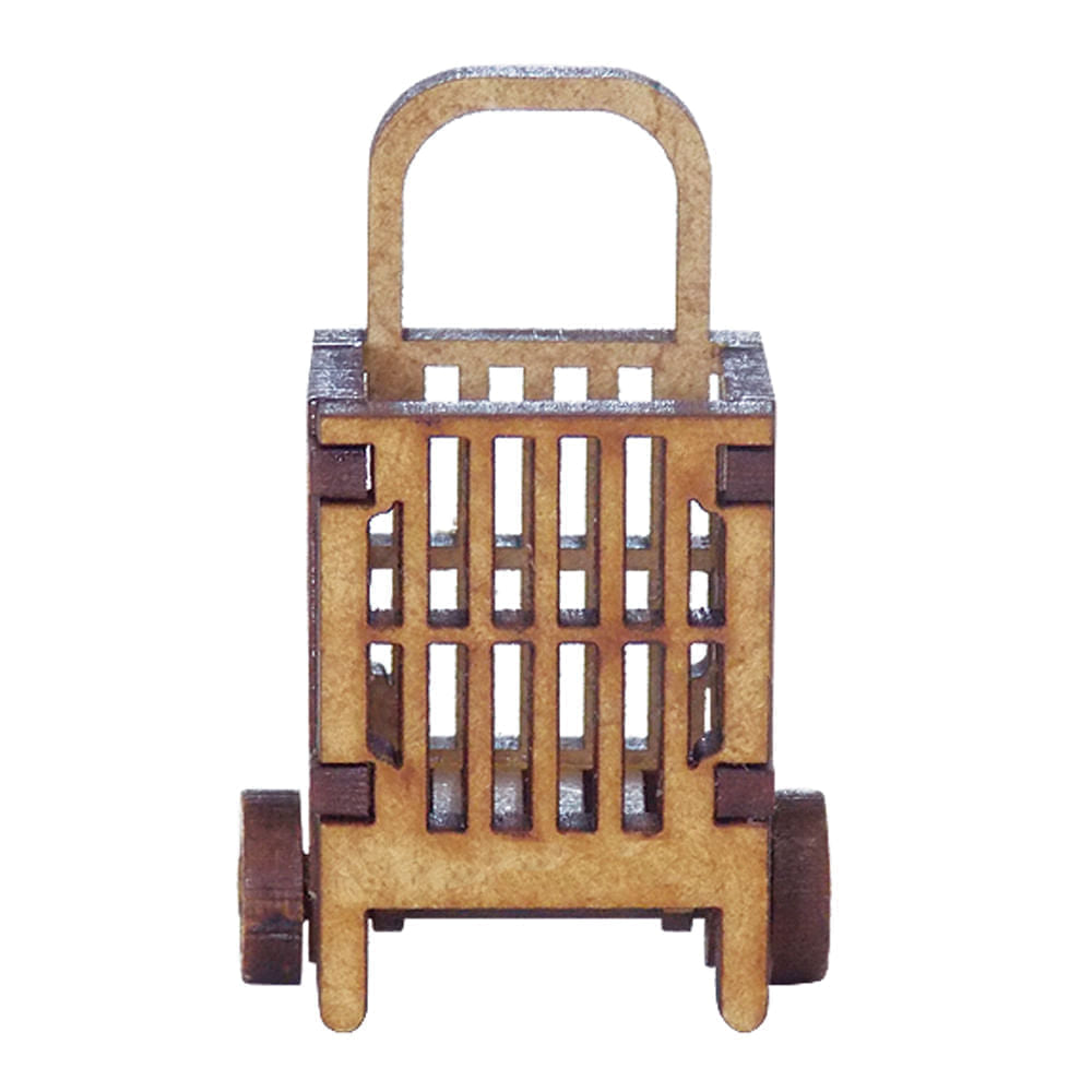 Miniatura Mdf Cru Carrinho de Feira M1055 - Woodplan
