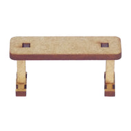 Miniatura Mdf Cru Banco Livre Fixo 2,2x1,4x4,5cm M1061 - Woodplan