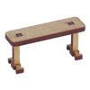 Miniatura Mdf Cru Banco Livre Fixo 2,2x1,4x4,5cm M1061 - Woodplan