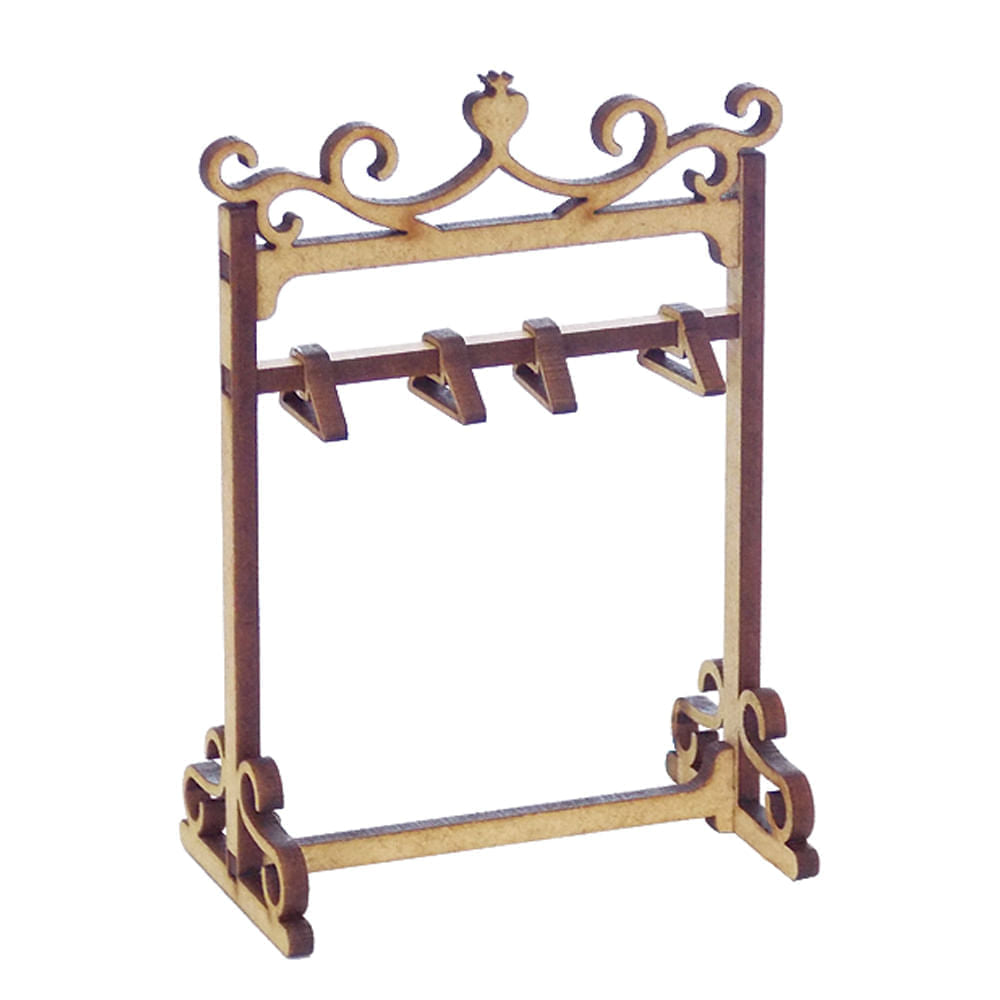 Miniatura Mdf Cru Arara de Roupa 9,7x6,8x4,3cm M1065 - Woodplan