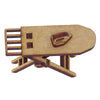 Miniatura Mdf Cru Tábua de Passar com Ferro 5x1,8x5,5cm M1064 - Woodplan