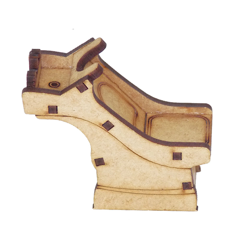 Miniatura Mdf Cru Cadeira Lavatório 6x3x7cm M1071 - Woodplan