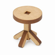 Miniatura Mdf Cru Banquinho Circular M1075 - Woodplan