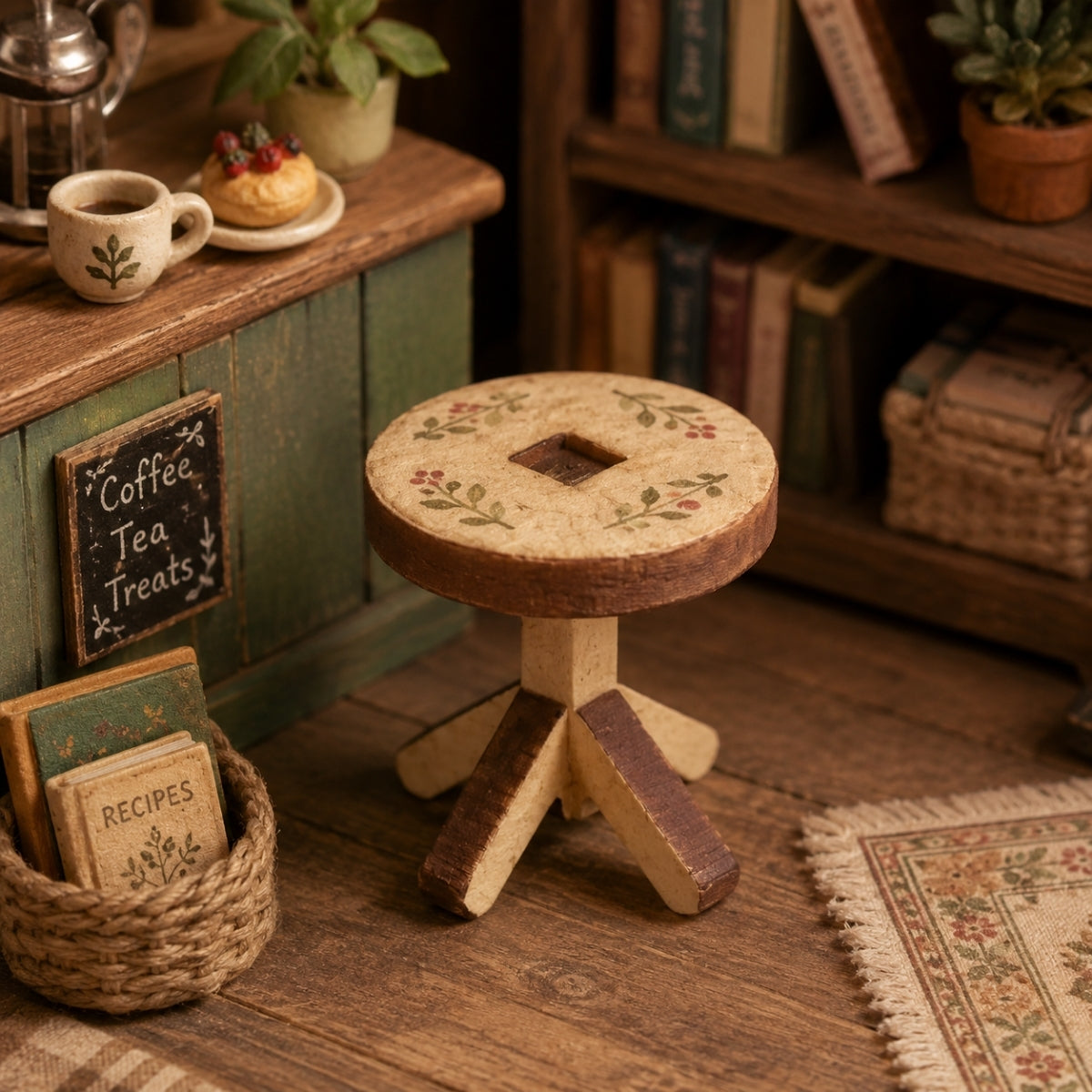 Miniatura Mdf Cru Banquinho Circular M1075 - Woodplan
