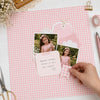 Papel para Scrapbook Estampas Basicas Xadrez Branco e Rosa 30,5x30,5cm para Scrapbook e Papelaria Criativa Sbb-007 - Litoarte