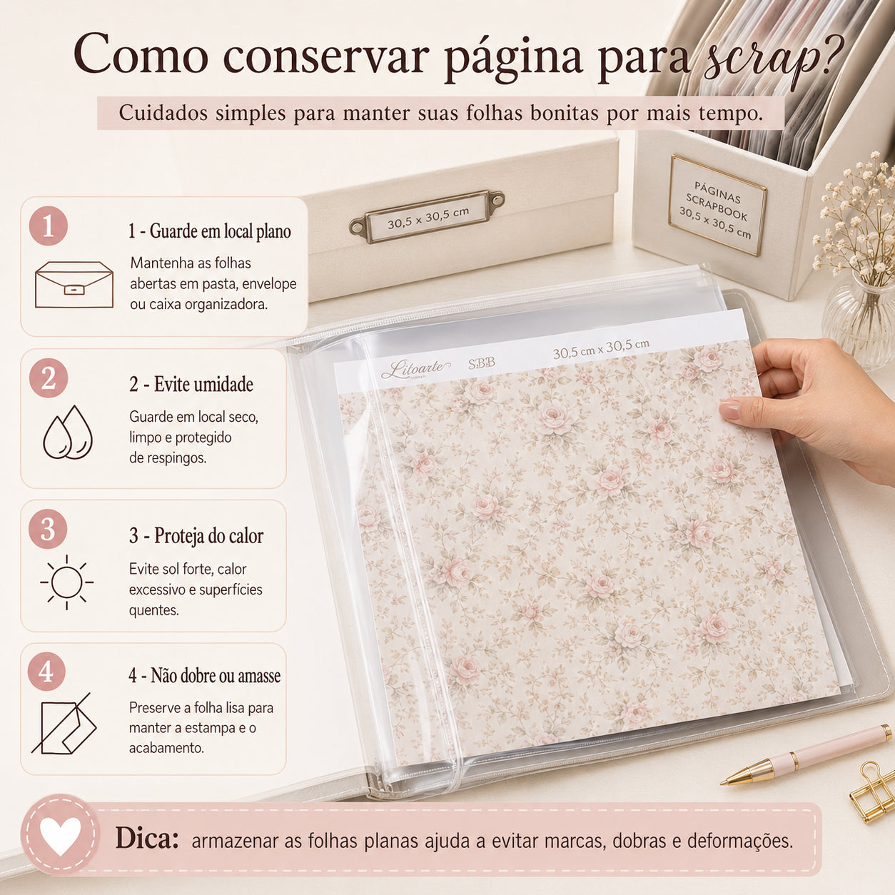 Papel para Scrapbook Estampas Basicas Borboleta Rosa Bebe 30,5x30,5cm para Scrapbook e Papelaria Criativa Sbb-001 - Litoarte