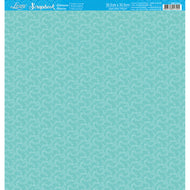 Papel para Scrapbook Estampas Basicas Folhas Fundo Verde 30,5x30,5cm para Scrapbook e Papelaria Criativa Sbb-044 - Litoarte