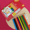 Lápis de Cor Ecolápis Jumbo Triangular 12 Cores + 2 Grafites com 14 Unidades - Faber-castell 125012+2